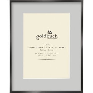 Goldbuch Portafoto in metallo Scuro Nero con Passepartout...