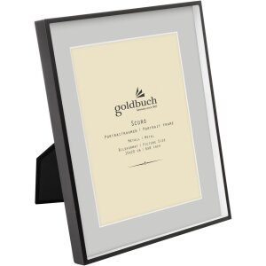 Goldbuch portafoto in metallo Scuro nero con passe-partout 15x20 cm