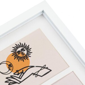 Henzo Cornice da galleria in legno Piano 8 foto 10x15 cm bianco 58x33 cm