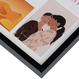 Henzo Cornice da galleria in legno Piano 8 foto 10x15 cm nero 58x33 cm
