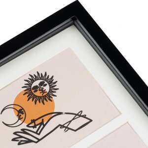 Henzo Cornice da galleria in legno Piano 8 foto 10x15 cm nero 58x33 cm