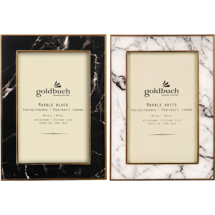 Cornice per ritratto in metallo Goldbuch Marble 10x15 cm e 13x18 cm