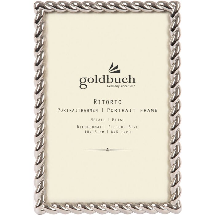 Goldbuch Cornice in metallo Ritorto 10x15 cm e 13x18 cm argento