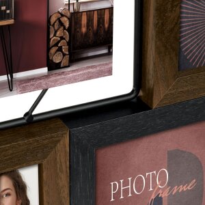 ZEP Photo Gallery Ercolano 5 foto 35x36 cm cornice in metallo-legno con clip