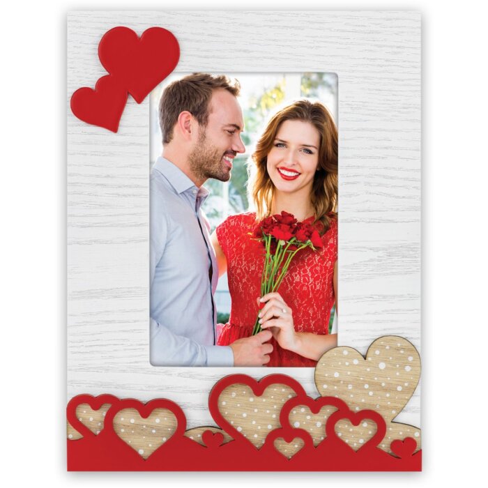 ZEP Portafoto in legno Laila 10x15 cm Hearts