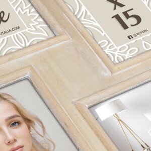 ZEP Cornice da galleria in legno Tika marrone 4 foto 10x15 cm (38x38 cm)