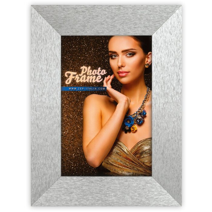 ZEP Cornice di legno Glam argento 10x15 cm
