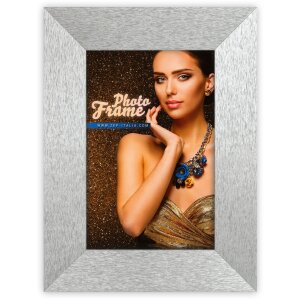ZEP Cornice di legno Glam argento 10x15 cm