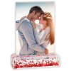 ZEP Portafoto glitterato Wynn Hearts rosso 10x15 cm
