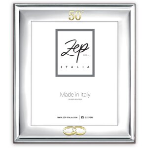 ZEP Cornice per ritratto in metallo Noto 15x20 cm argento lucido 50 anni