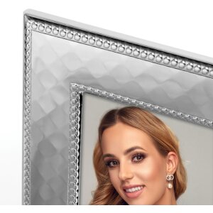 ZEP Cornice per ritratto in metallo Assisi Bianco 13x18 cm argento lucido