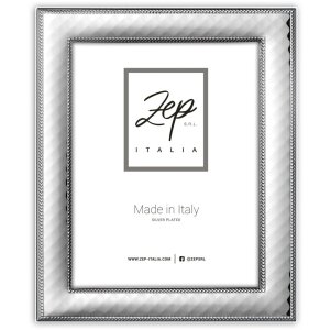 ZEP Cornice per ritratto in metallo Assisi Bianco 20x25 cm argento lucido