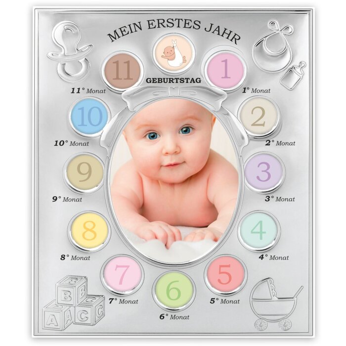 ZEP Cornice per neonato 12 mesi compleanno - Il mio primo anno 19,5x24 cm