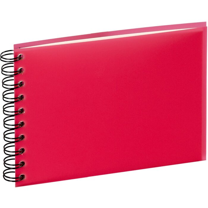 Album a spirale Panodia Rosso confetto 13x19,5 cm 30 pagine color crema