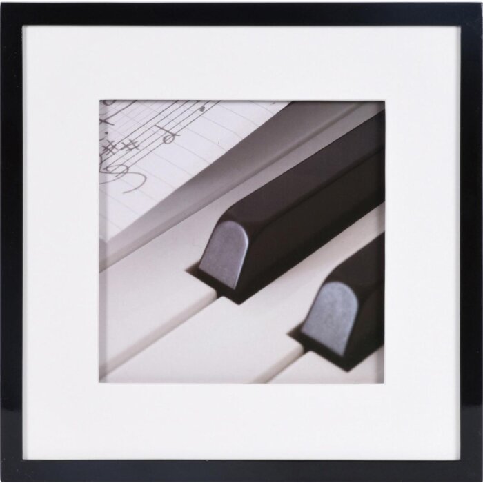 Telaio in legno Henzo Piano 40x40 cm nero con passe-partout 30x30 cm