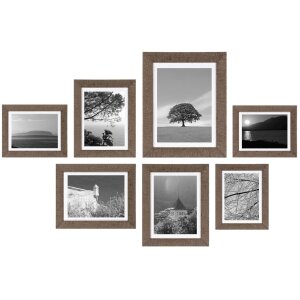 Henzo Set di cornici da parete Driftwood marrone medio 7...