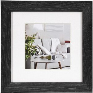 Henzo Cornice moderna 15x15 cm nera con passepartout...