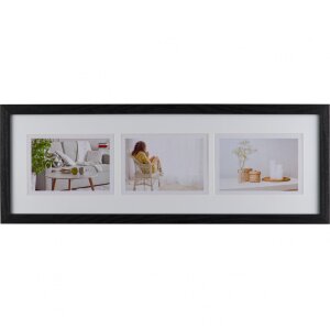 Galleria fotografica moderna 20x60 cm nero 3 foto 10x15 cm