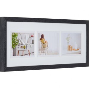 Galleria fotografica moderna 20x60 cm nero 3 foto 10x15 cm