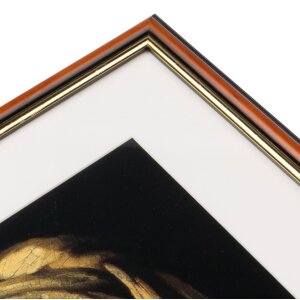 Cornice in legno Henzo Verona 50x60 cm marrone scuro con Passepartout 40x50 cm