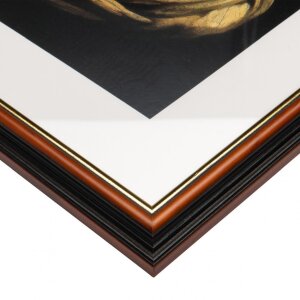 Cornice in legno Henzo Verona 50x60 cm marrone scuro con Passepartout 40x50 cm