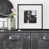 Cornice in legno Viola 50x50 cm nero