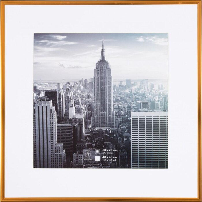 Telaio in alluminio Henzo Manhattan bronzo 40x40 cm con passepartout 30x30 cm
