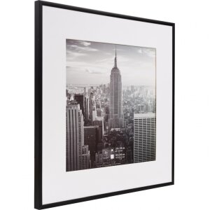 Henzo Telaio in alluminio Manhattan nero 40x40 cm con Passepartout 30x30 cm