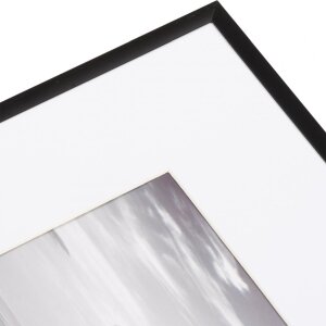 Henzo Telaio in alluminio Manhattan nero 40x40 cm con Passepartout 30x30 cm