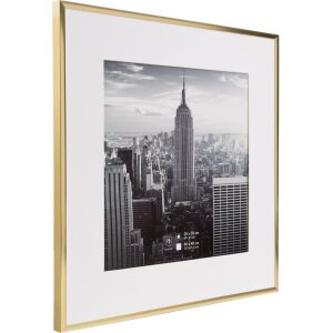 Cornice Henzo in alluminio Manhattan oro 40x40 cm con passepartout 30x30 cm