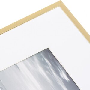 Cornice Henzo in alluminio Manhattan oro 40x40 cm con passepartout 30x30 cm