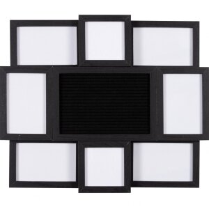 Henzo Letterboard 57x47 cm nero con cornice per foto e set di lettere