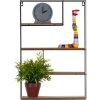 Mensola da parete Henzo in legno naturale nero 40x60x10 cm Design minimalista