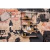Mensola da parete Henzo in legno naturale nero 40x60x10 cm Design minimalista
