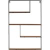 Mensola da parete Henzo in legno naturale nero 40x60x10 cm Design minimalista