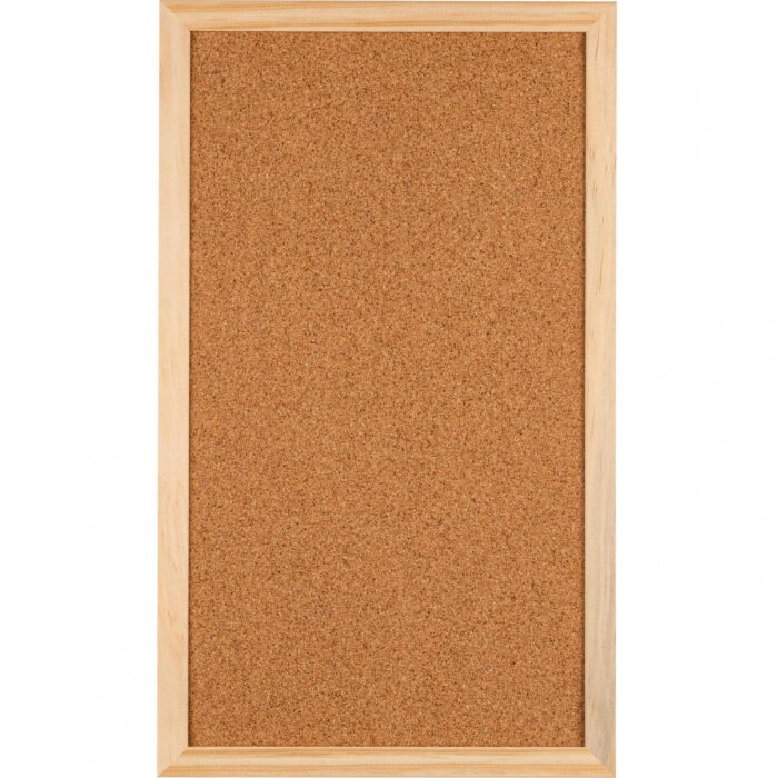 Bacheca Henzo 30x49cm cornice in legno superficie in sughero montaggio a parete ufficio casa scuola