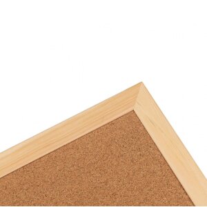 Bacheca Henzo 30x49cm cornice in legno superficie in sughero montaggio a parete ufficio casa scuola