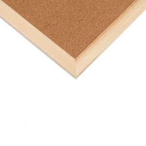 Bacheca Henzo 30x49cm cornice in legno superficie in sughero montaggio a parete ufficio casa scuola