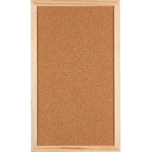 Bacheca Henzo 30x49cm cornice in legno superficie in sughero montaggio a parete ufficio casa scuola