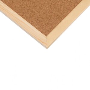 Bacheca Henzo in sughero naturale con cornice in legno 60x90 cm per ufficio cucina aula