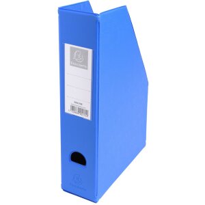 Cartella stand-up in pvc massiccio 2mm dorso 70mm con porta etichetta incollata e foro di presa Colori pastello assortiti.