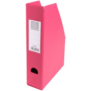 Cartella stand-up in pvc massiccio 2mm dorso 70mm con porta etichetta incollata e foro di presa Colori pastello assortiti.