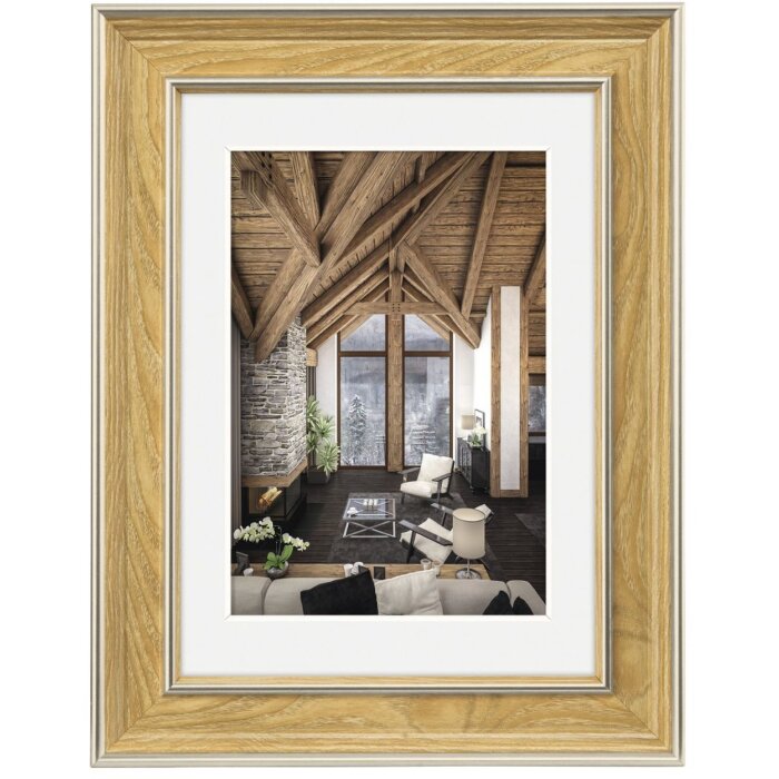 Hama Cornice in plastica Rovere rustico 15x20 cm con passepartout 10x15 cm