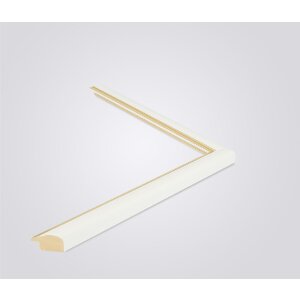 Walther Cornice in legno Murcia bianco Vetro antiriflesso 27x48 cm