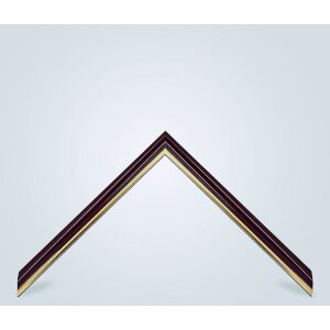 Walther cornice in legno Murcia rosso vetro antiriflesso 9x13 cm