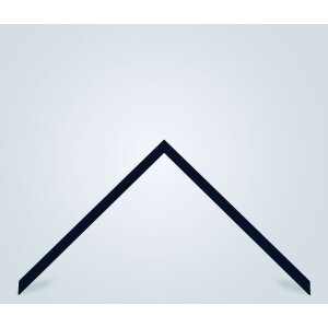 Walther Cornice in legno Valencia Antireflex Nero 23x70 cm