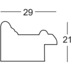 Walther Cornice di legno Granada bianco neve 30,5x91,5 cm Vetro antiriflesso