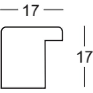 Telaio in legno Walther Barcelona 30x30 cm nero Vetro Antireflex