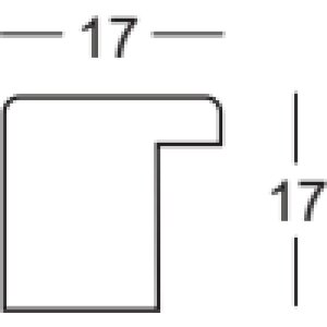 Walther cornice in legno Barcellona 20x28 cm vetro blu antiriflesso