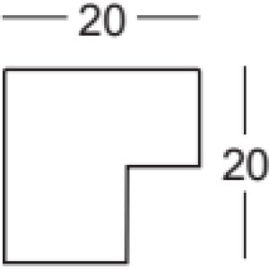 Walther cornice in legno Tarassa 20x20 cm vetro bianco antiriflesso
